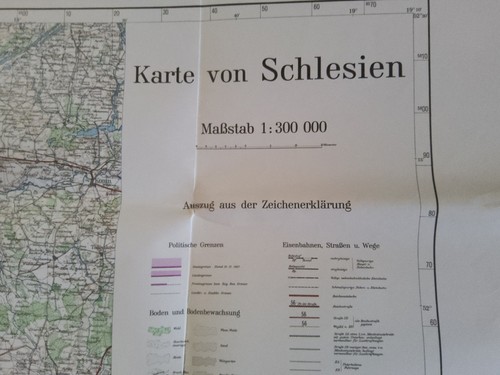 Karte von schlesien - schlesien, (1:300