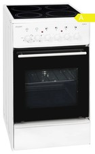 Exquisit Standherd 50cm Glaskeramik 4 Kochzonen Umluft weiß ECM 5-4