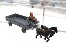 WIKING - ALTER PFERDEWAGEN ( TYP 2 ) - BASALTGRAU - DRAHTACHSER