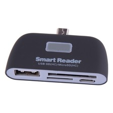 4 in1 OTG/TF/SD Smart Kartenleser Adapter + Micro USB Ladeanschluss für Telefon