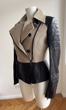 MSGM Milano Leder Biker Jacke Gr. S / 36 Peplum Schösschen Lederjacke