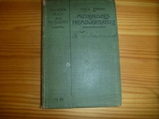 Taschenbuch des Musikers, Musikal. Fremdwörterbuch, Paul Frank, 1906