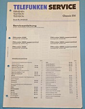 Telefunken Servic PALcolor - Einstellung Schaltung Lagepläne