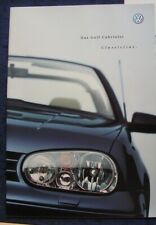 VW Golf 4, das Golf Cabrio Classicline, Prospekt 10.2000 