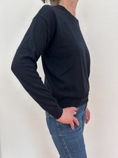 Hessnatur Pullover 100% Schurwolle Blau Marine Gr. 38/40 nachhaltig