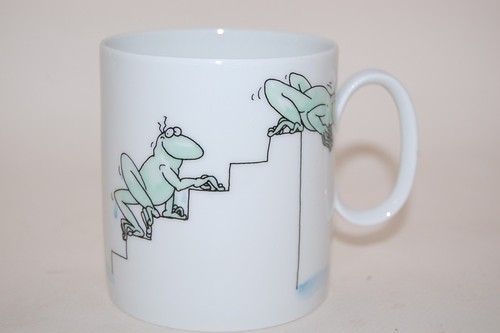 Kaffeebecher medaillon frosch - kaffeebecher,