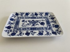 Servierplatte 17x12 cm Seltmann Weiden Bavaria Zwiebelmuster Geschirr Vesper