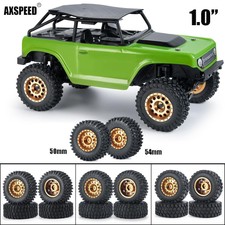 AXSPEED RC 1:24 50/54mm Gummireifen Räder Felgen für Axial SCX24 RC Raupenauto