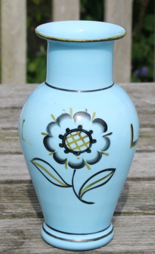 Vase blaues opalglas - vase,