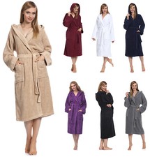 Ladeheid Damen Bademantel Frottee Saunamantel Morgenmante Baumwolle LA40-102