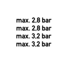 2,8bar und 3,2bar Reifendruck