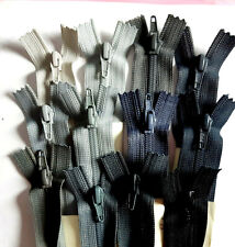 Reißverschluss Nylon Wirkware Größe # 2,5 unteilbar SCHWARZ GRAU Farbtöne YKK 