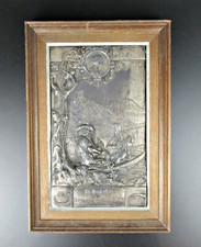 Jugendstil Wandbild Zinn in