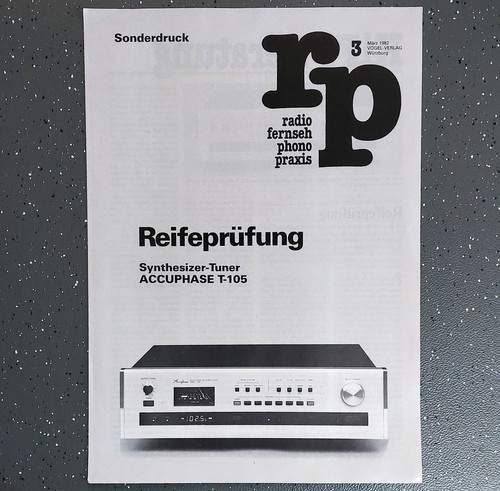 Accuphase tuner 105 test - tuner, t-105