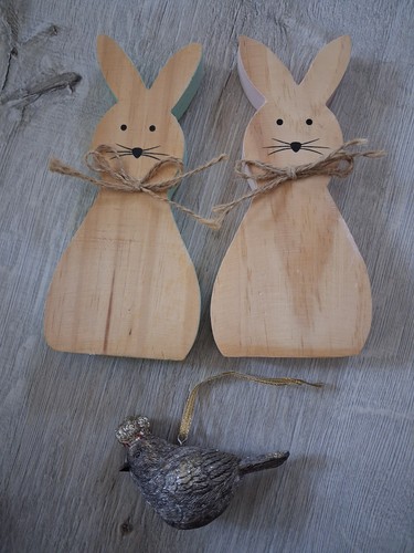 Osterhasen figuren aus - aus, holz