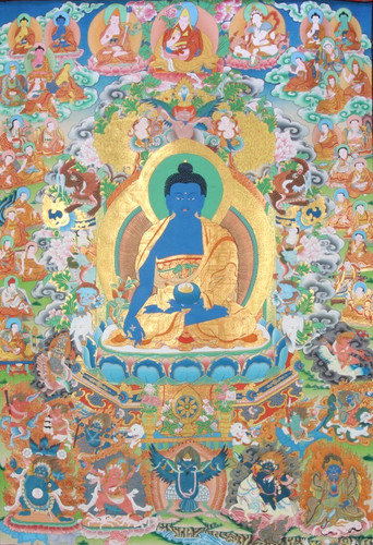 Medizinbuddha meister thangka - medizinbuddha,