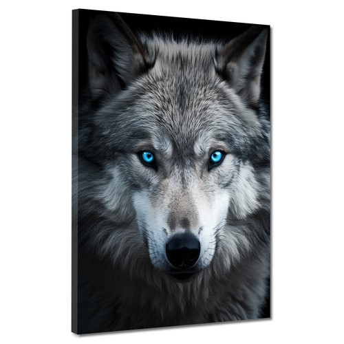 Wolf frontal leinwandbild - wolf,