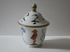 Porzellan Gefäß mit Deckel *Manufaktur Tillowitz* 1931 Handbemalt