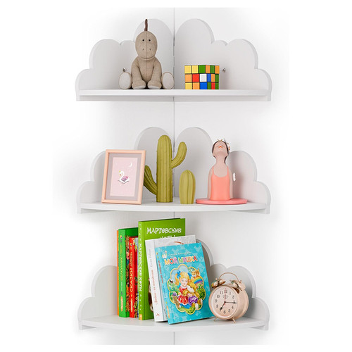 Babyzimmer wandregal wolke 3er - wandregal,
