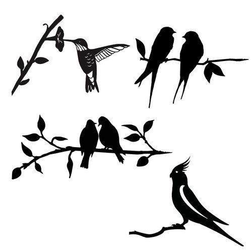 Metall-Vogel-Dekor