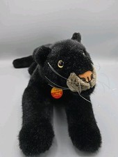Steiff Katze Panther Taky liegend 44cm Knopf Schild Aus Überproduktion 