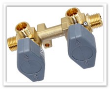 Truma Gas Absperrhahn, Verteilerblock mit 2 Ausgängen, für Truma,Alde ,Boot usw