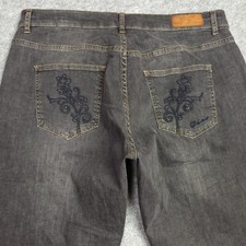 Deerberg Damen Skinny Jeans 42-44 W35 L33 Grau Slim Stretch Skinny Mid Waist