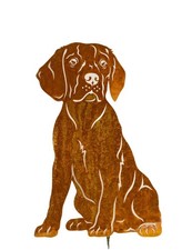 Figur Beagle Höhe 60cm blank