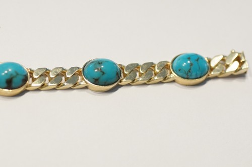 Armband 585 gold - mit, türkis