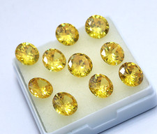 Natürlich 4 MM Gelb Zirkonia