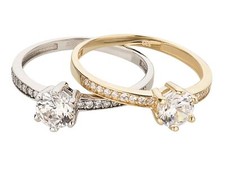 Solitär Gold-Ring 333 Gold