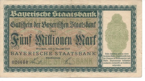 Geldschein der bayerischen - geldschein,