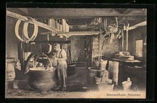 Ansichtskarte Koch an einem Suppenkessel 