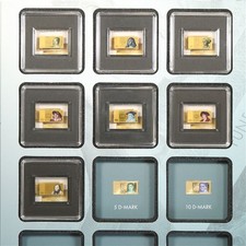 Tschad 7x 3.000 Francs Banknotenserie BRD 5-1000 DM | je 1/1000 Unze Gold 999