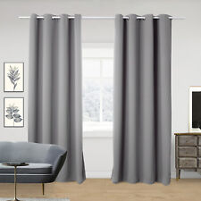 2 x Vorhänge blickdicht mit Ösen Thermogardine Gardine Verdunklung 250gsm e651-2