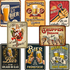 Bier Blechschild Sprüche  Pub 22x17cm Geschenke Biertrinker Männer Weihnachten