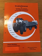 Prospekt Humbaur Druckluftbremse Werbung Brochüre Traktor Schlepper