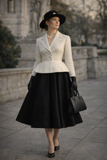 Vintage Hut schwarz Wollfilz