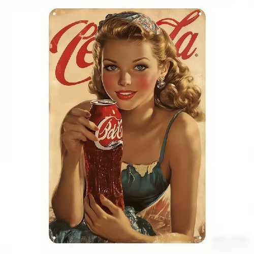 Blechschild pin girl mit - pin,