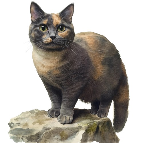 10x sticker schildpatt katze - sticker,