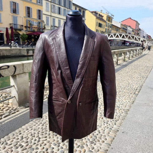 Herren lederjacke braun blazer