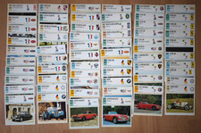 62 Autos Sammelkarten