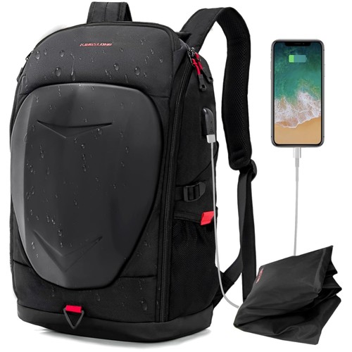 Schwarzer motorrad rucksack - schwarzer,
