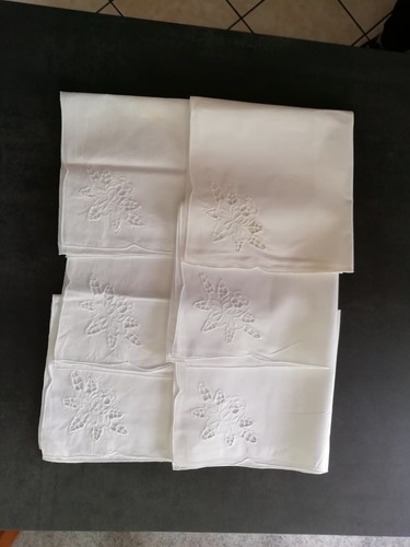 Edle weiße stoffservietten - 6,