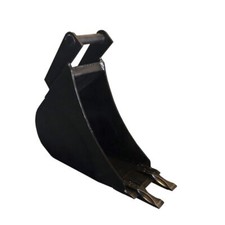 Tieflöffel Baggerschaufel Baggerlöffel Hardox Minibagger MS03 25cm mit 2 Zähne