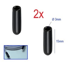 2x Gummi Tülle Schutz Kappe Ø 3mm x 15mm