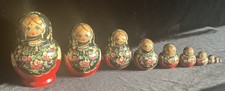 Matroschka! Matrjoschka. Babuschka!10 Puppen KUNSTOBJEKT! HANDGEMALT & SIGNIERT!