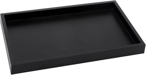 Serviertablett holz schwarz - serviertablett,