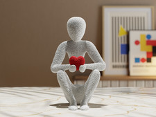 3D Druck Figur Mensch mit Herz