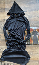 Sensenmann Geist Kostüm Kinder Gr. 128 Karneval Halloween Robe mit Kapuze